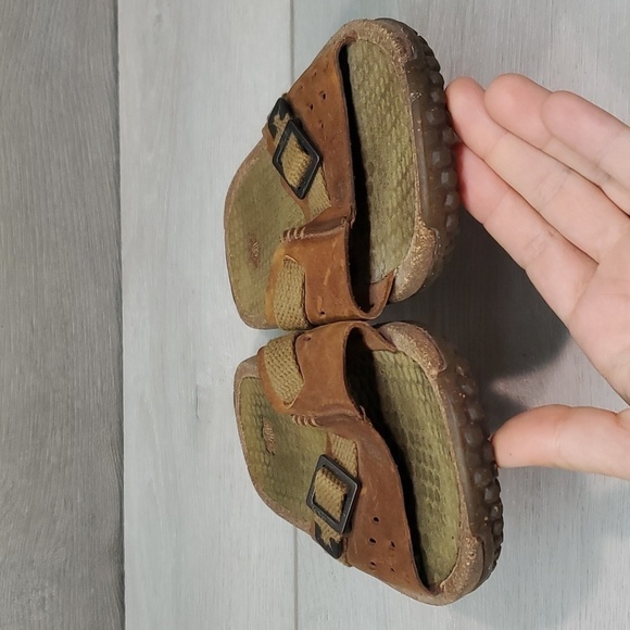 Teva Women 6324 Leather Slide Sandals Flip Flop Flats shoes sz 7 - Picture 4 of 10